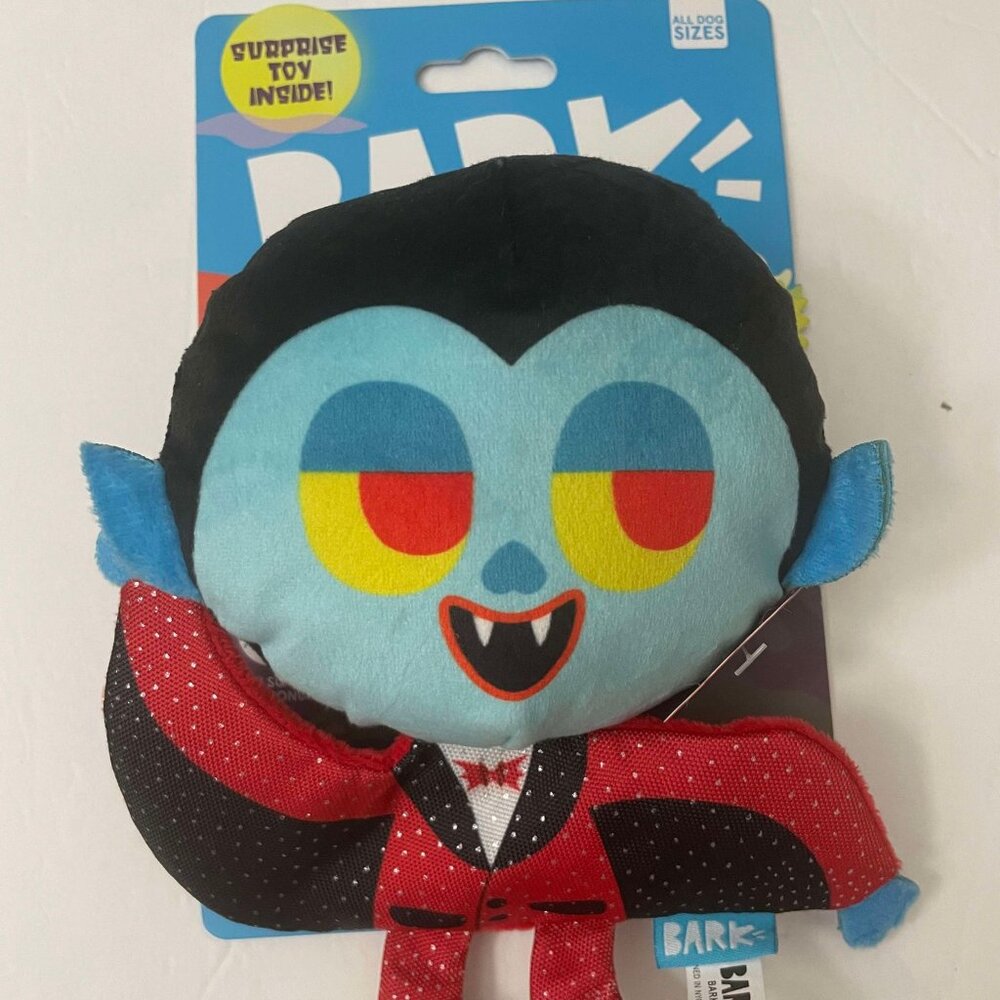 BARK Halloween The Boogieman Vampire Spikey Ball Dog Plush Toy
